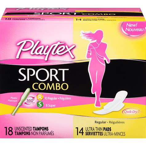 Playtex® Sport Combo Unscented Tampons And Ultra Thin Pads 32 Ct Box Feminine Care Sun Fresh