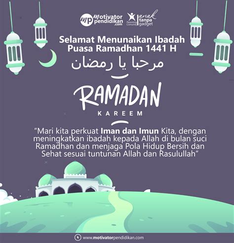 Selamat Menunaikan Ibadah Puasa Ramadhan 1441 H Motivator Pendidikan