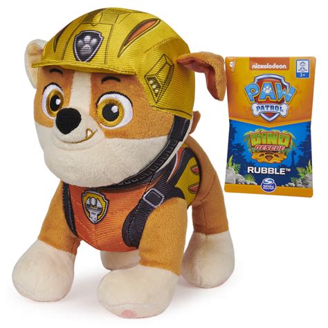 Paw Patrol Dino Rescue Rubble Stuffed Animal Plush Toy 8 Inch