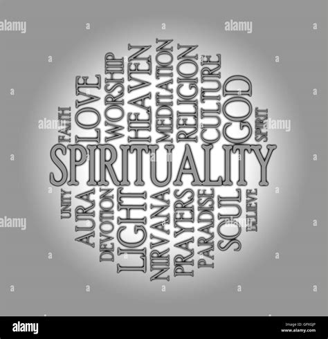 Spirituality Word Cloud Stock Photo Alamy