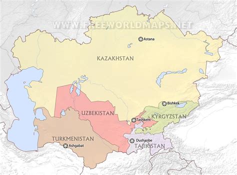 Political Map North And Central Asia United States Map
