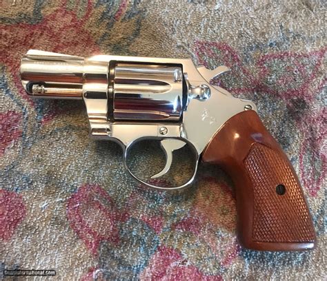 Colt Detective Special Nickel Wood Grips