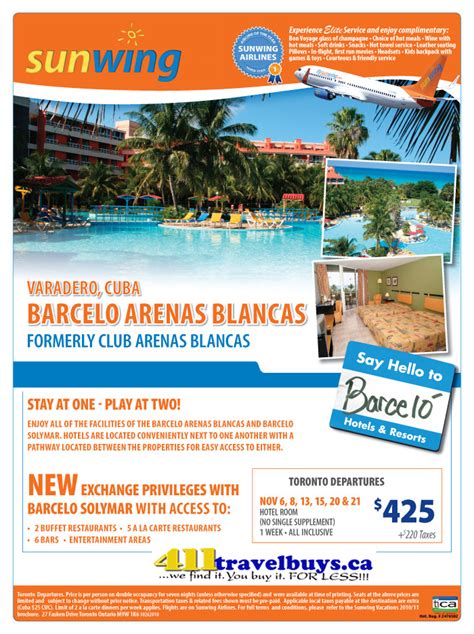 411 Travelbuys Blog 411travelbuysca Barcelo Arenas Blancas On Sale