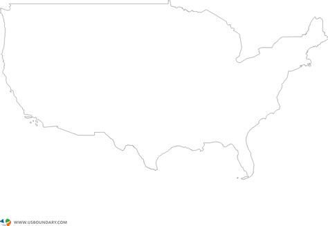 Download United States Mainland Outline Map Without 15 Usa United
