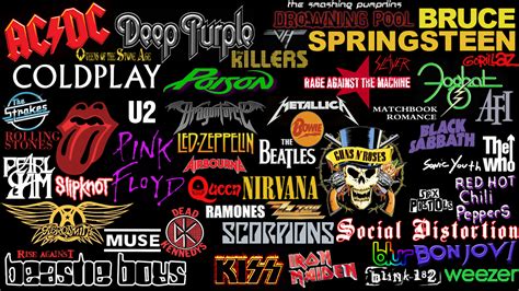 Rock Bands Logos Collage New By Superbrogio On Deviantart