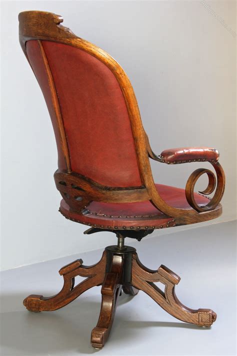 Antique Oak Swivel Desk Chair Antiques Atlas