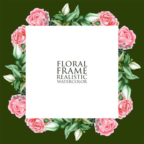 Premium Vector Watercolor Floral Frame Template