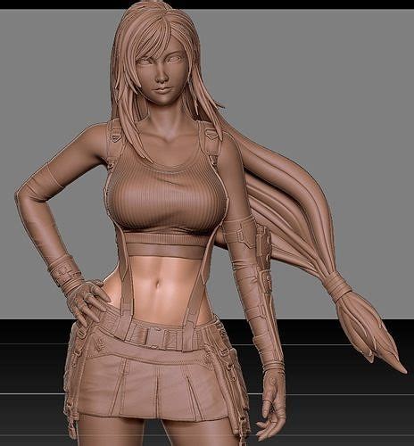 Tifa Lockhart Final Fantasy Vii Remake Hidef Keyed 3d Model 3d