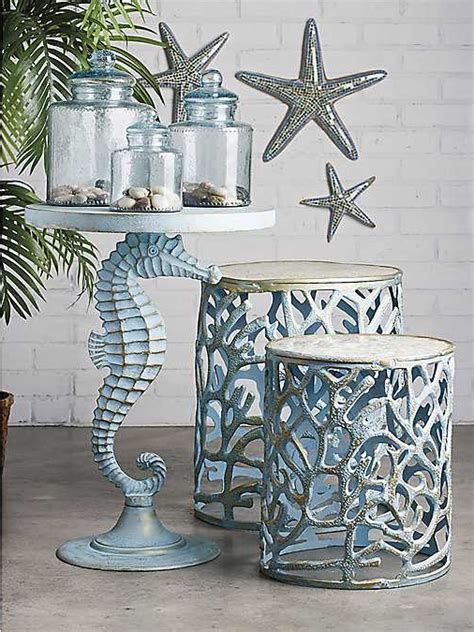 Coastal And Nautical Accent Side And End Tables