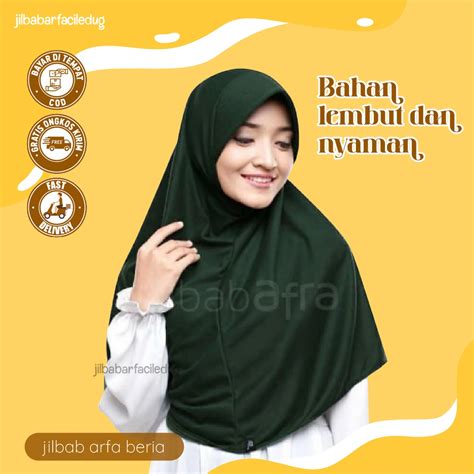 Jual Jilbab Afra Beria L Kerudung Hijab Khimar Syar I Bergo Antem