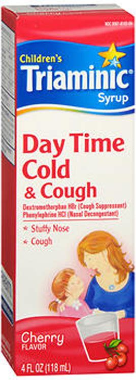 Triaminic Childrens Day Time Cold And Cough Syrup Cherry 4 Oz The