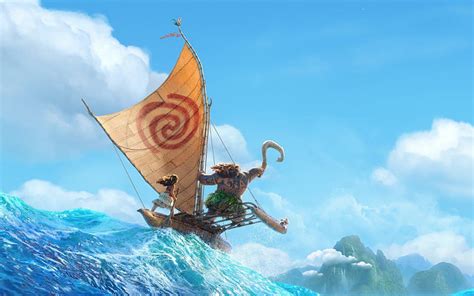 Disney Moana 2016 Animation Movies Posters Hd Wall Disney Moana Illustration에서 Maui Hd 배경