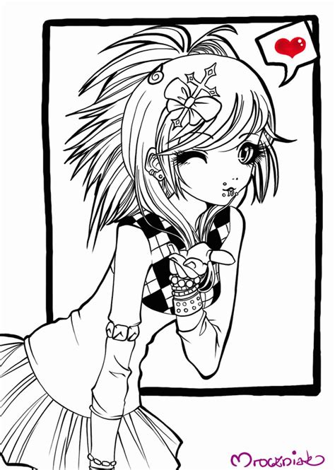 Emo Anime Coloring Pages