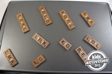 Scrabble Tile Craft ~ Acronym Magnets Kids Activities Blog