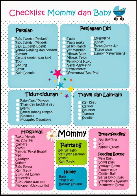 Bagi first time mom, seeloknya boleh mula pek barang dan sediakan beg hospital seawal 7 bulan lagi. CHECKLIST SAMBUT SI CILIK (NEWBORN) ~ Pakej Sihat