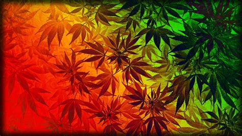 Download Colorful Weed Leaves Wallpaper