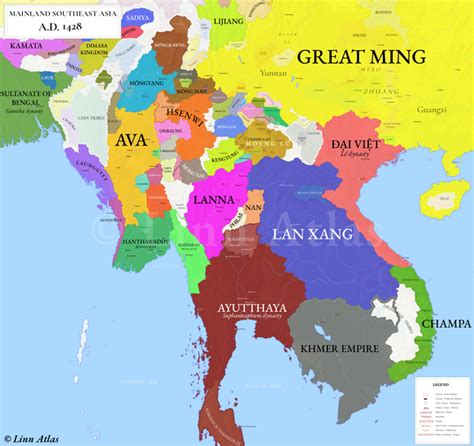mainland southeast asia a d 1428 r mapporn