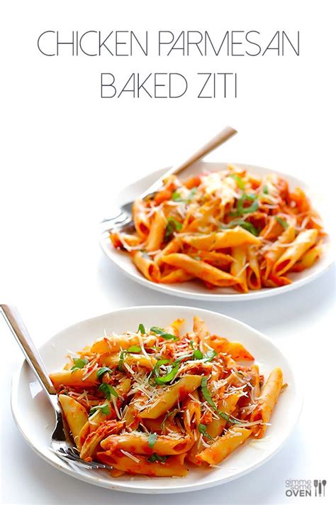 Chicken Parmesan Baked Ziti Gimme Some Oven Recipe Chicken
