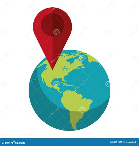 World Global Pointer Map Direction Stock Vector Illustration Of