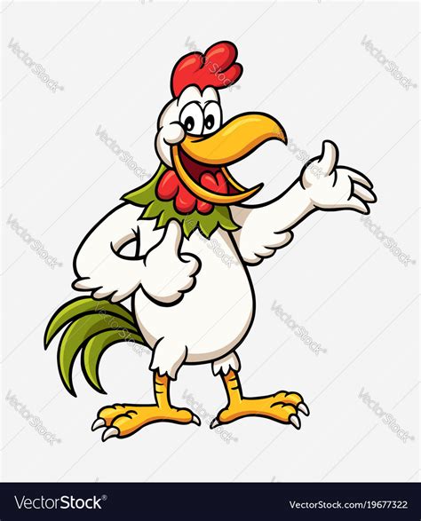 Rooster Cartoon Character Royalty Free Vector Image