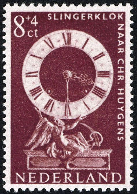 Pendulum Clock Summer Stamps Netherlands 1962 Postzegels Nederland