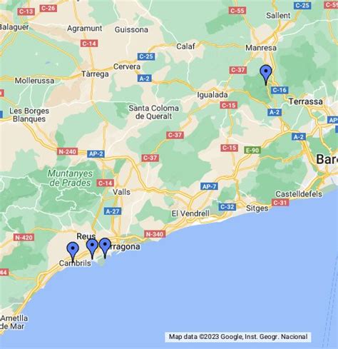 Costa Dorada Spain Map Get Latest Map Update