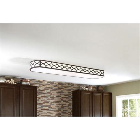 Lithonia lighting artisten 2 light bronze fluorescent ceiling via homedepot.com. Shop allen + roth Light Bronze Ceiling Fluorescent Light ...