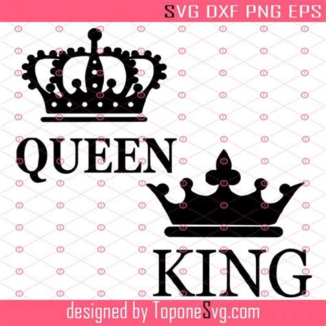Dxf Bundles Cricut King Crown Queen Silhouette Trending Couples
