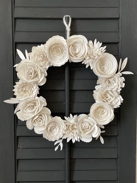 Easy Paper Flower Wreath With Cricut Hootshack Wise Buys And Diy Home