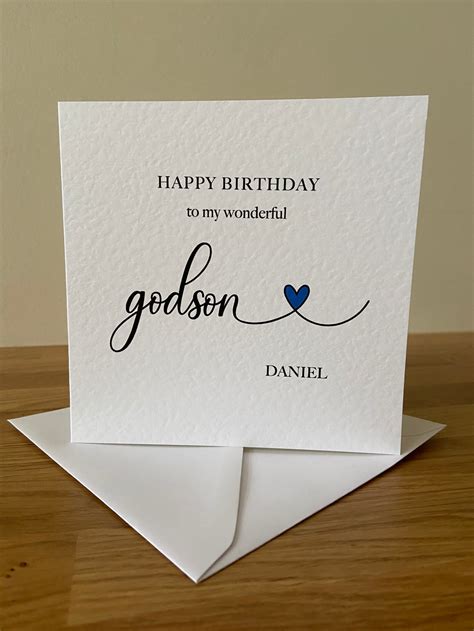 Personalised Godson Birthday Card Customised Godson Birthday Etsy Uk