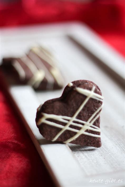 Heute Gibt Es Schokoladen Herzen Kekse Zum Valentinstag