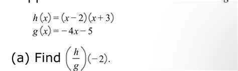 Solved Hx X X Gx X A Find H G Algebra Gauthmath