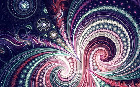 Fractal Spirals Spirals Pink Purple Fractal Abstract Hd Wallpaper