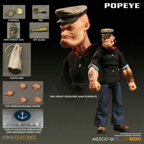 Realistic Popeye Figure From Mezco Popeye The Sailor Man Popeye 90s