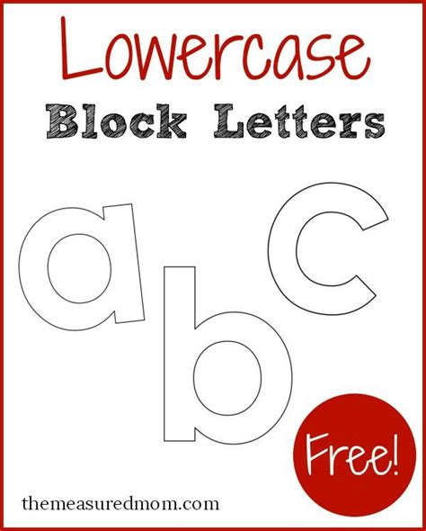 Lowercase Block Letters Learning Letters Free Printable Letters