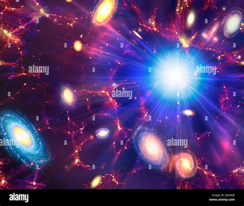 Big Bang Imagen Conceptual Ilustración Del Equipo Que Representa El