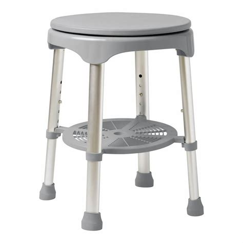 Medline Durable Round Shower Stool Supports Up To 300 Lbs Gray