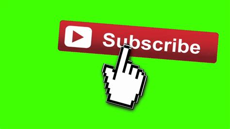 Download High Quality Youtube Subscribe Button Clipart Green Screen