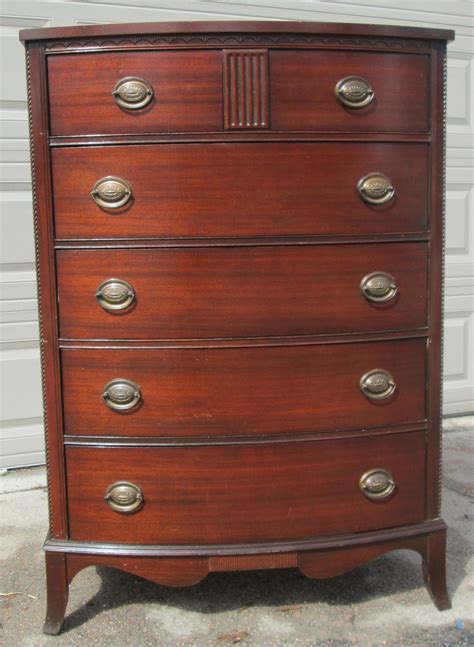 Boho Chic Antique Mahogany Dresser Chest Hepplewhite Pulls Sold