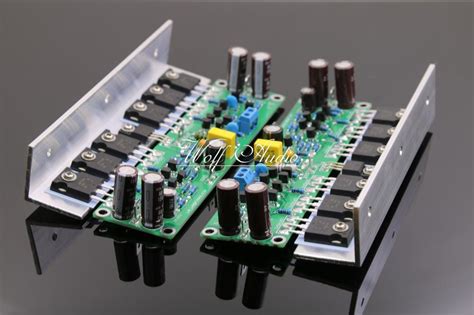 Assembled L Stereo Mosfet Power Amplifier Board With Angle Aluminum