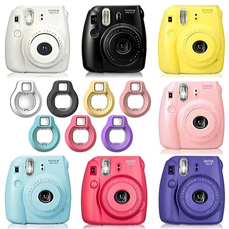Fuji Fujifilm Instax Mini 8 Instant Camera Black White Pink Blue