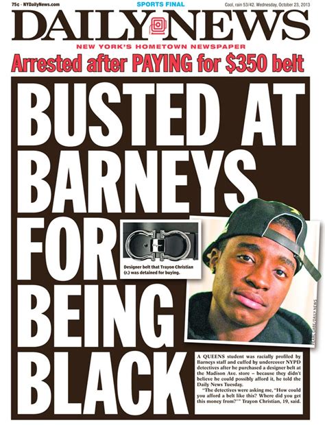 Check spelling or type a new query. Barneys accused teen of using fake debit card for $349 belt because he's a 'young black American ...