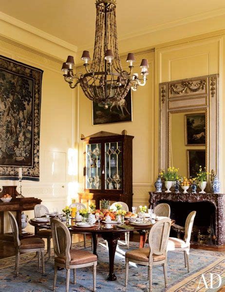 Timothy Corrigans Spectacular French Château Dining Room Interiors