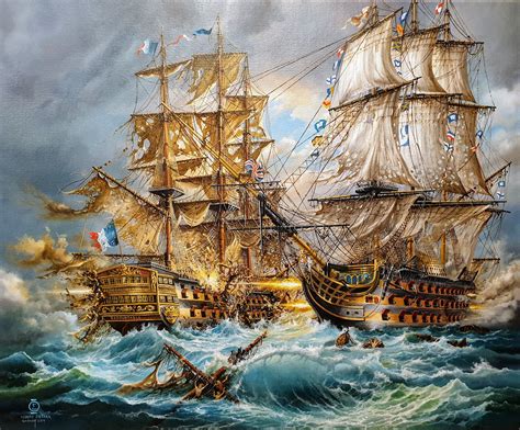 Battle Of Trafalgar Naval Battle Hms Victory Tall Ship Etsy Uk Ship