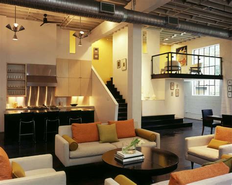 Contemporary Loft Design With Mid Century Modern Interiors