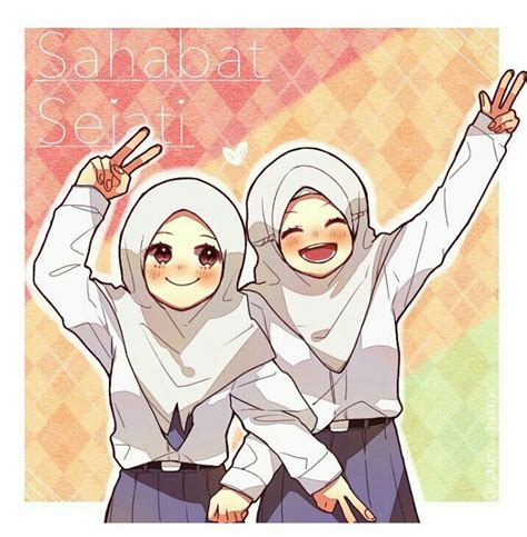 Anime Muslimah 2 Sahabat Wallpaper Harum