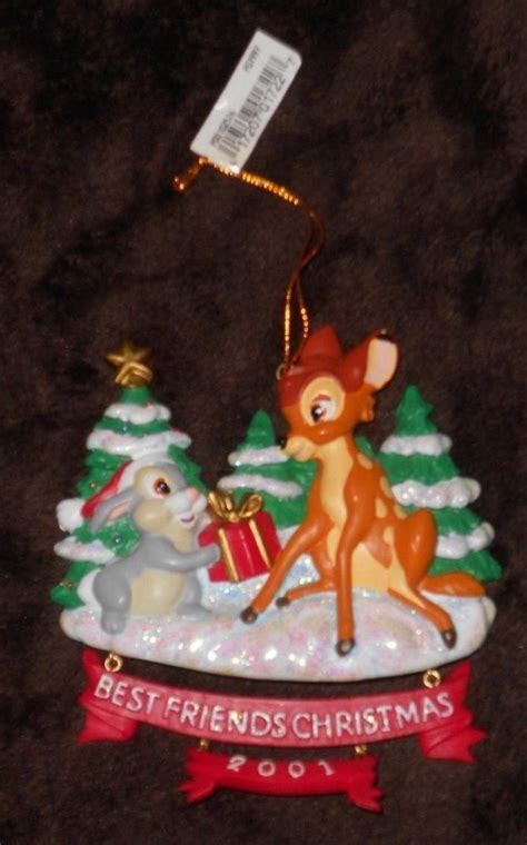 Disneys Bambi And Thumper Best Friends Ornament 2001 Great Condition