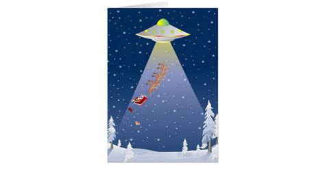 Ufo Christmas Card Zazzle