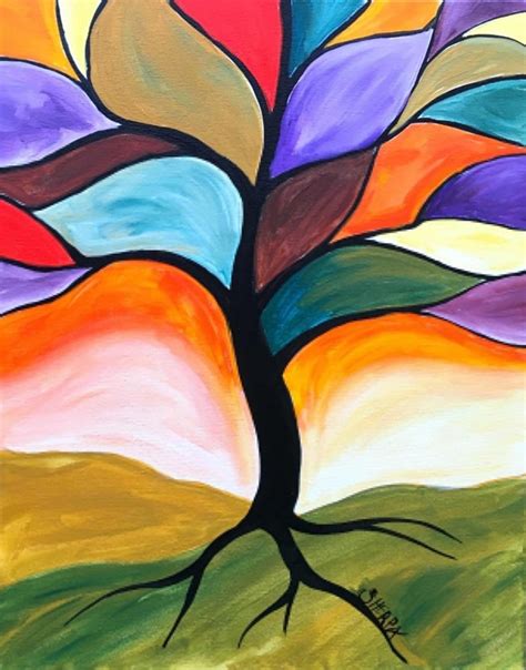 Learn how to paint watercolor on canvas easily & successfully. 20 Amazing Tree Painting Ideas For Your Inspiration
