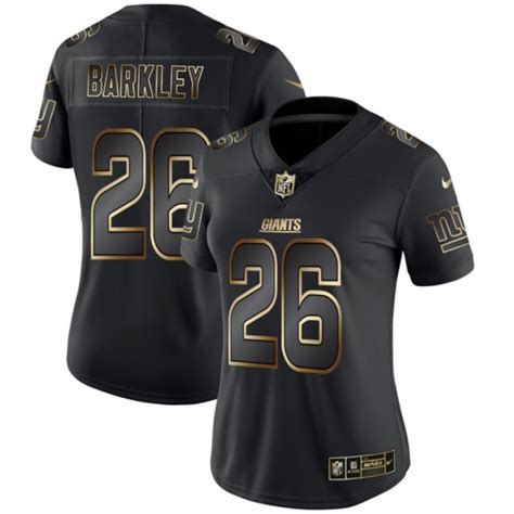 Womens New York Giants 26 Saquon Barkley 2019 Black Gold Edition